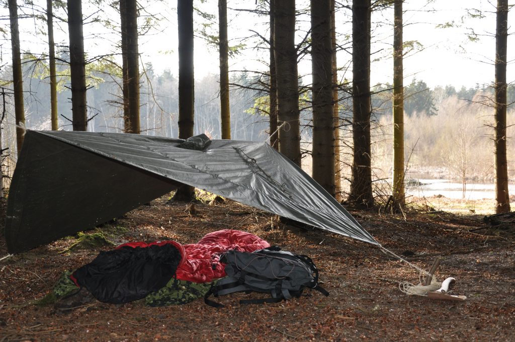 tarp setup med regnslag